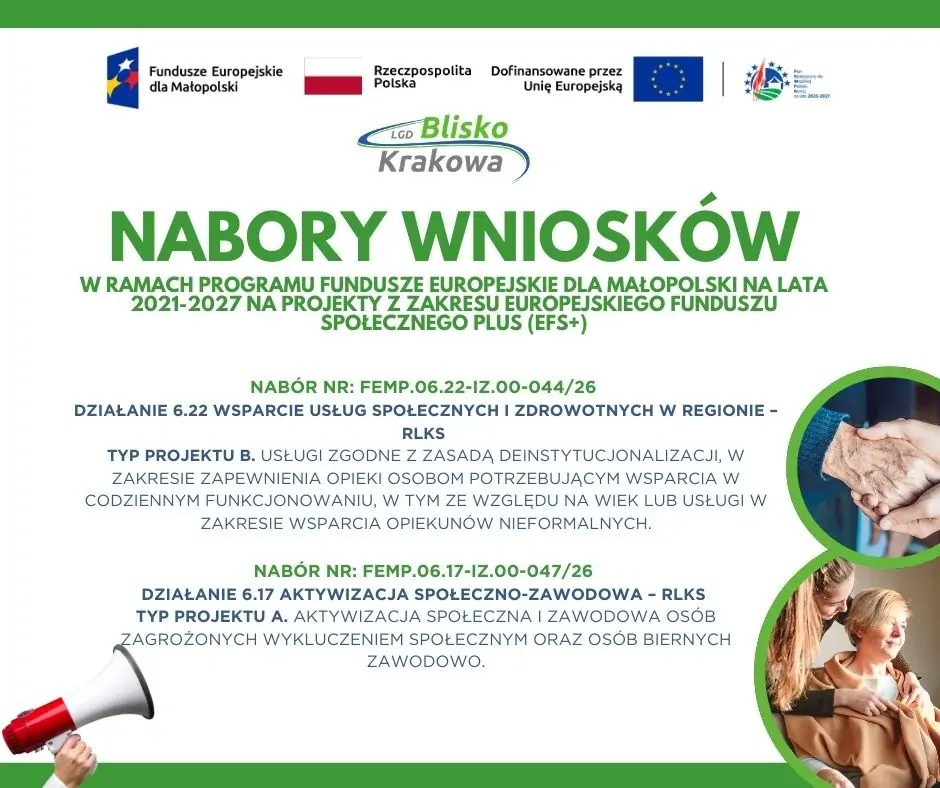 Nabory wniosków LGD Blisko Krakowa